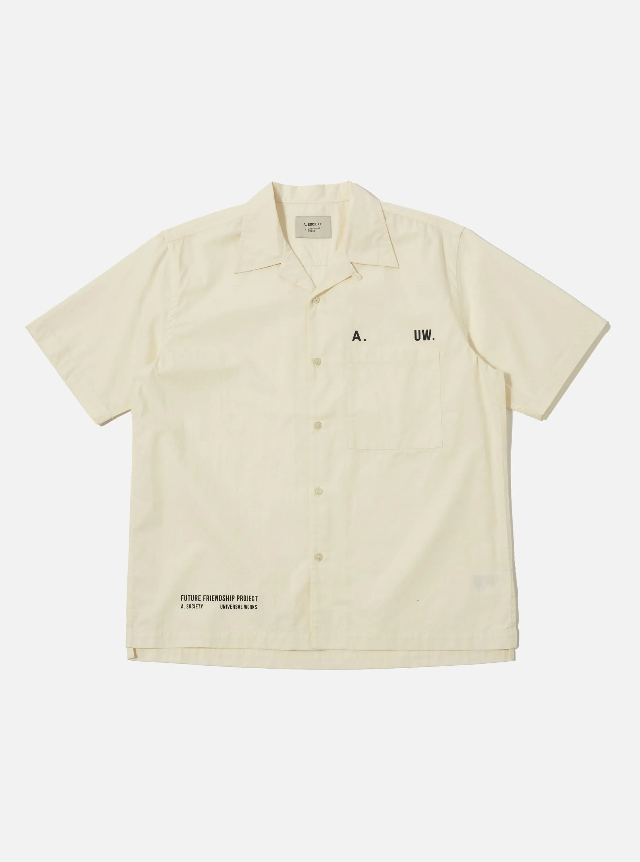 Minimalist Look Airflow Ventilation System A. SOCIETY x Universal Works Ecru Broadcloth Camp Shirt