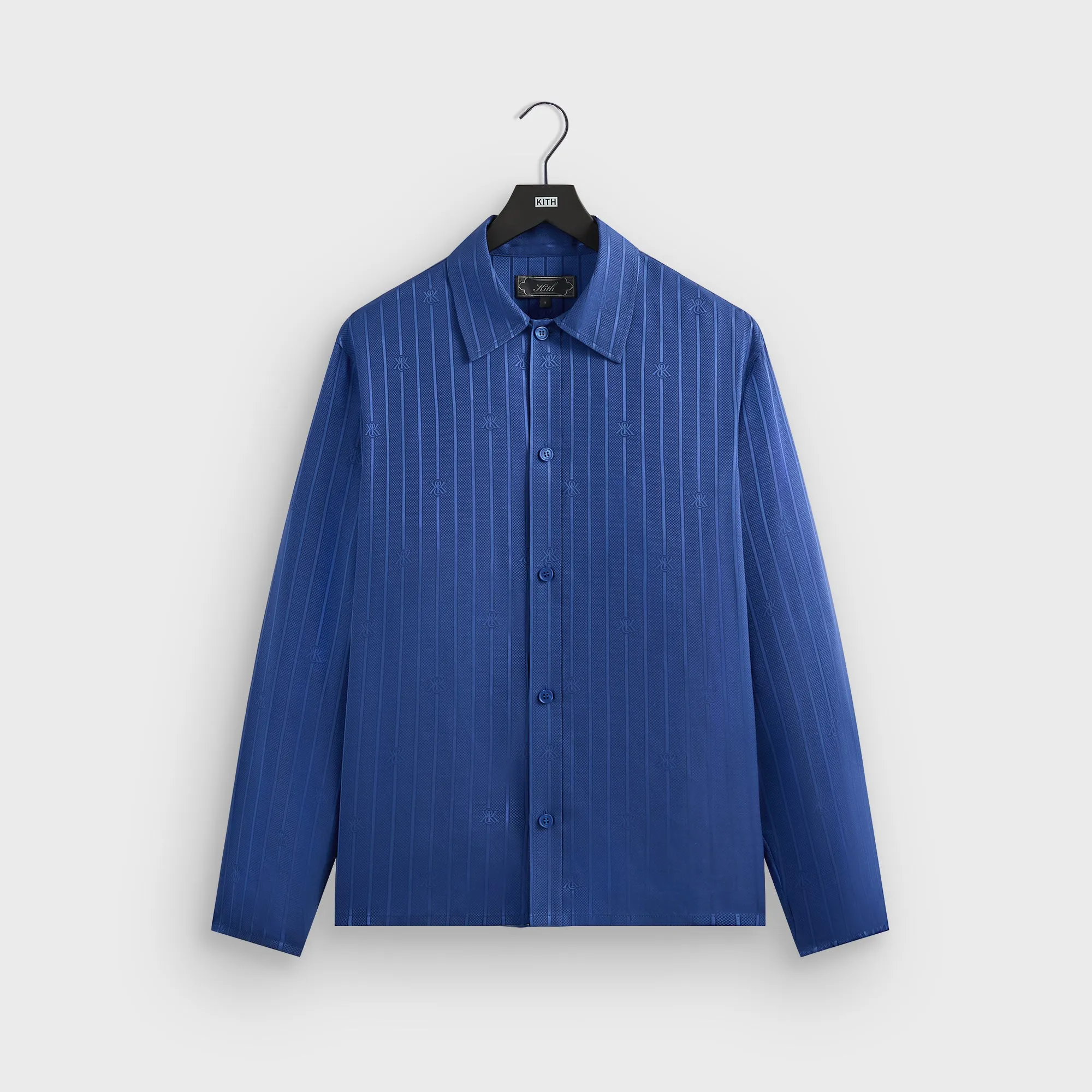 Quick Dry Material Kith Crest Logo Boxy Collared Overshirt - Bow