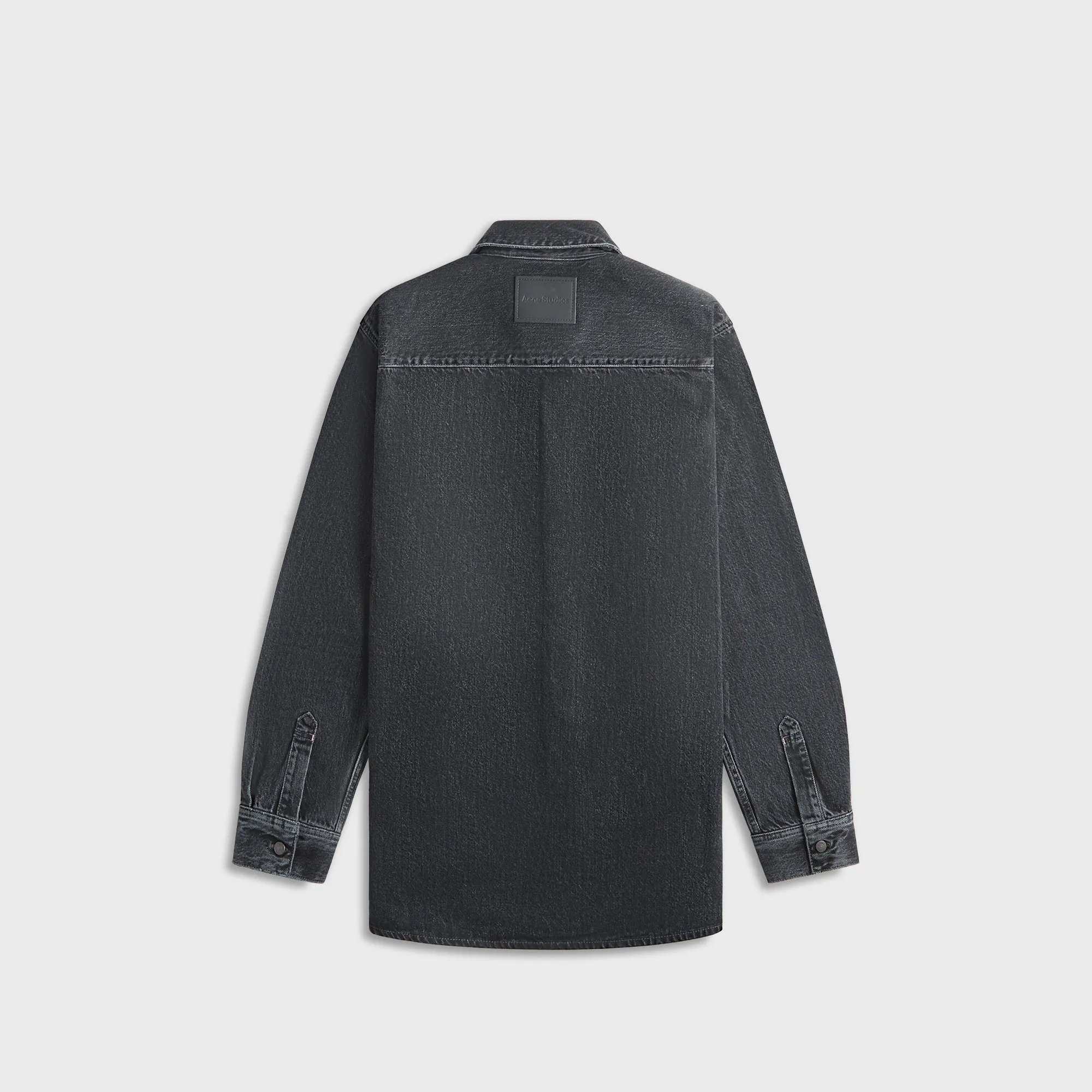 Flatlock Seam Construction Wardrobe Essential Acne Studios Denim Shirt - Black