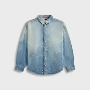 Acne Studios Denim Shirt - Light Blue Adjustable Hem Cords DoubleLayeredCuffs