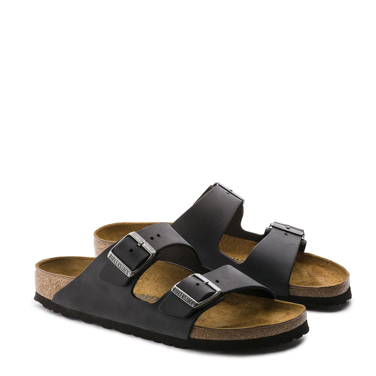 Birkenstock Arizona Regular Sandal Oiled Leather Black Hot Day Rock Path