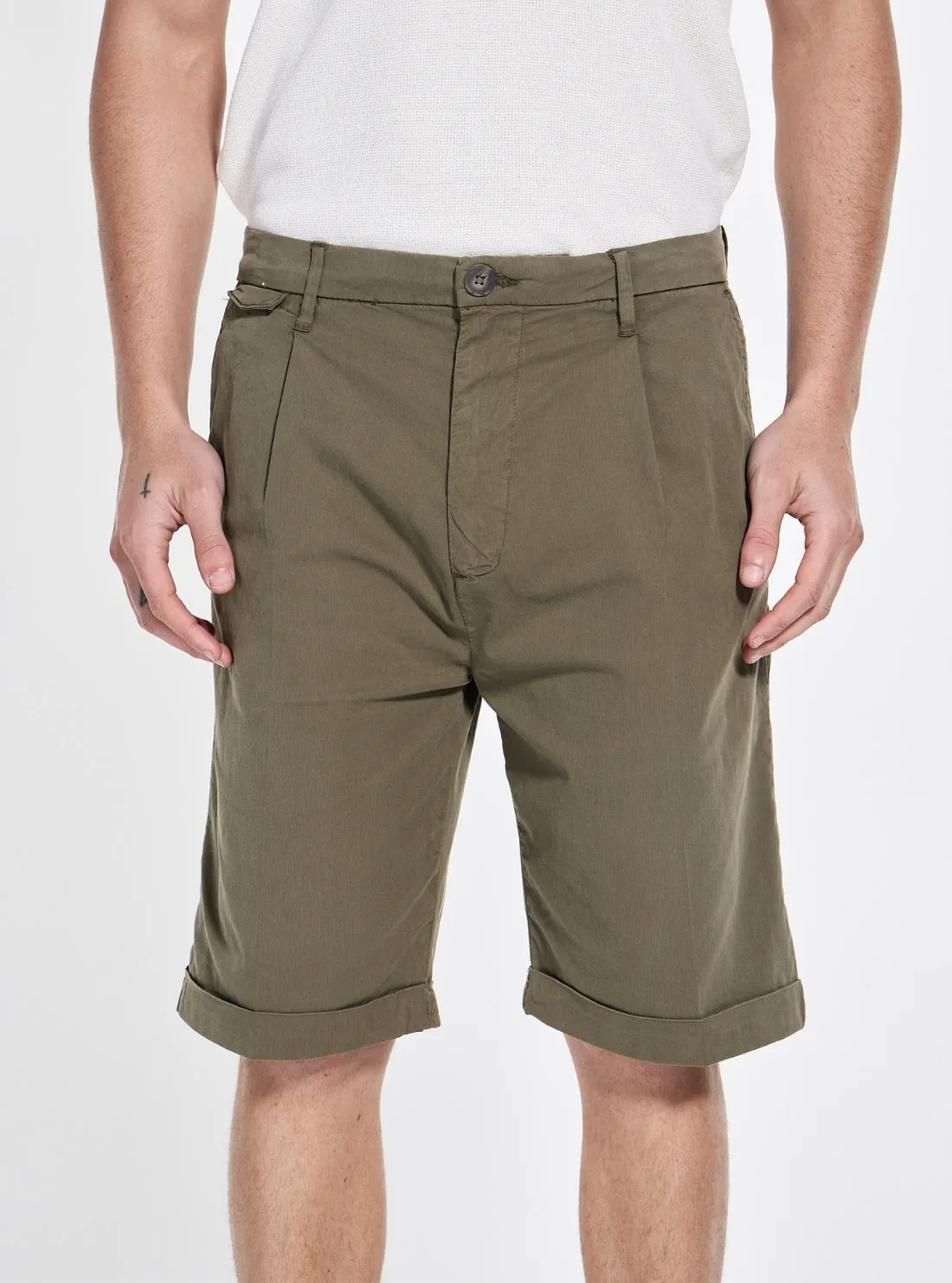 Green Taylor Chino Shorts Glide On Mobility Cut school clothing