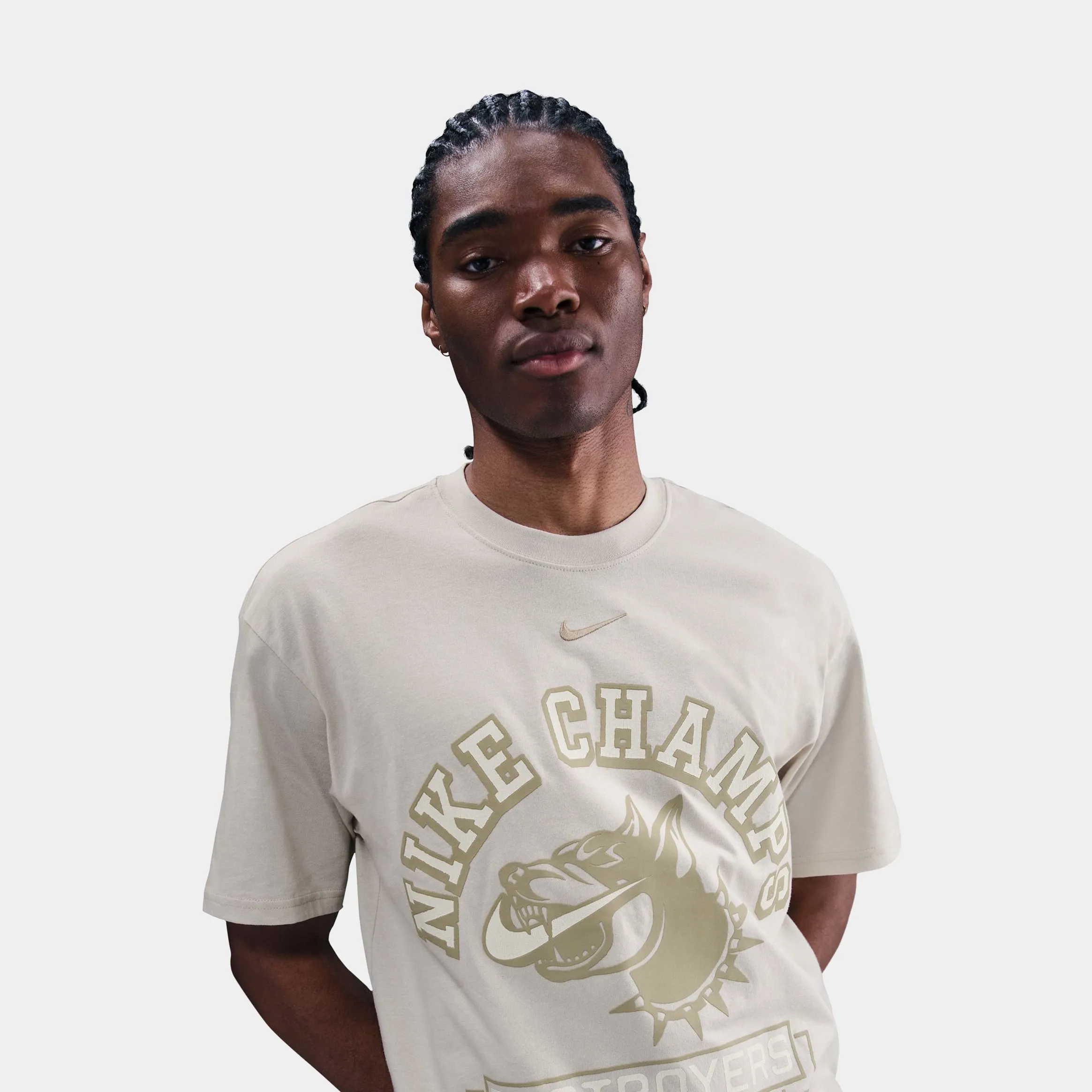 NSW Destroyers Mens Short Sleeve Shirt (Light Bone) Minimalist Wear