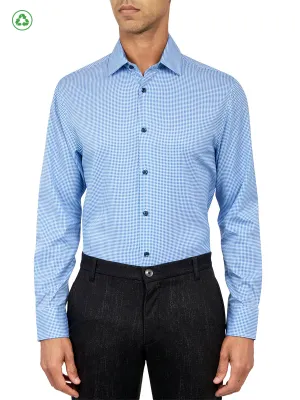 Timeless Wardrobe Bold colors GINGHAM PERFORMANCE DRESS SHIRT