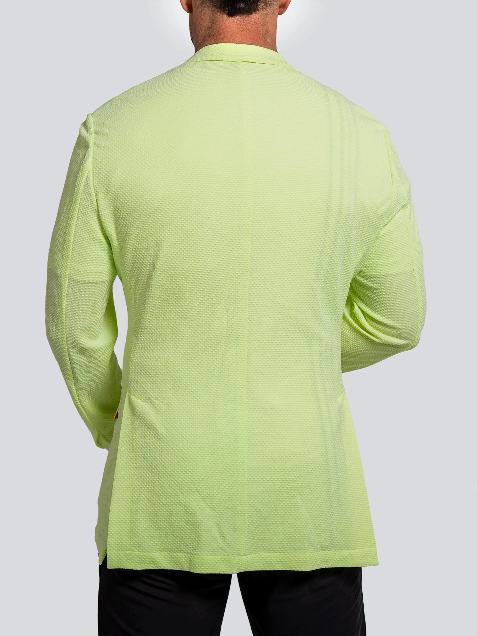 ZipperClosure Blazer UnconstructedNeon Green