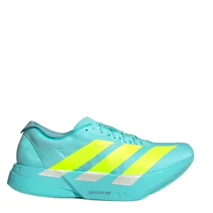 Adidas Men's Adizero Adios Pro 4 Running Shoes in Flash Aqua/Lucid Lemon/Mint Ton AW25 men's performance Vast color