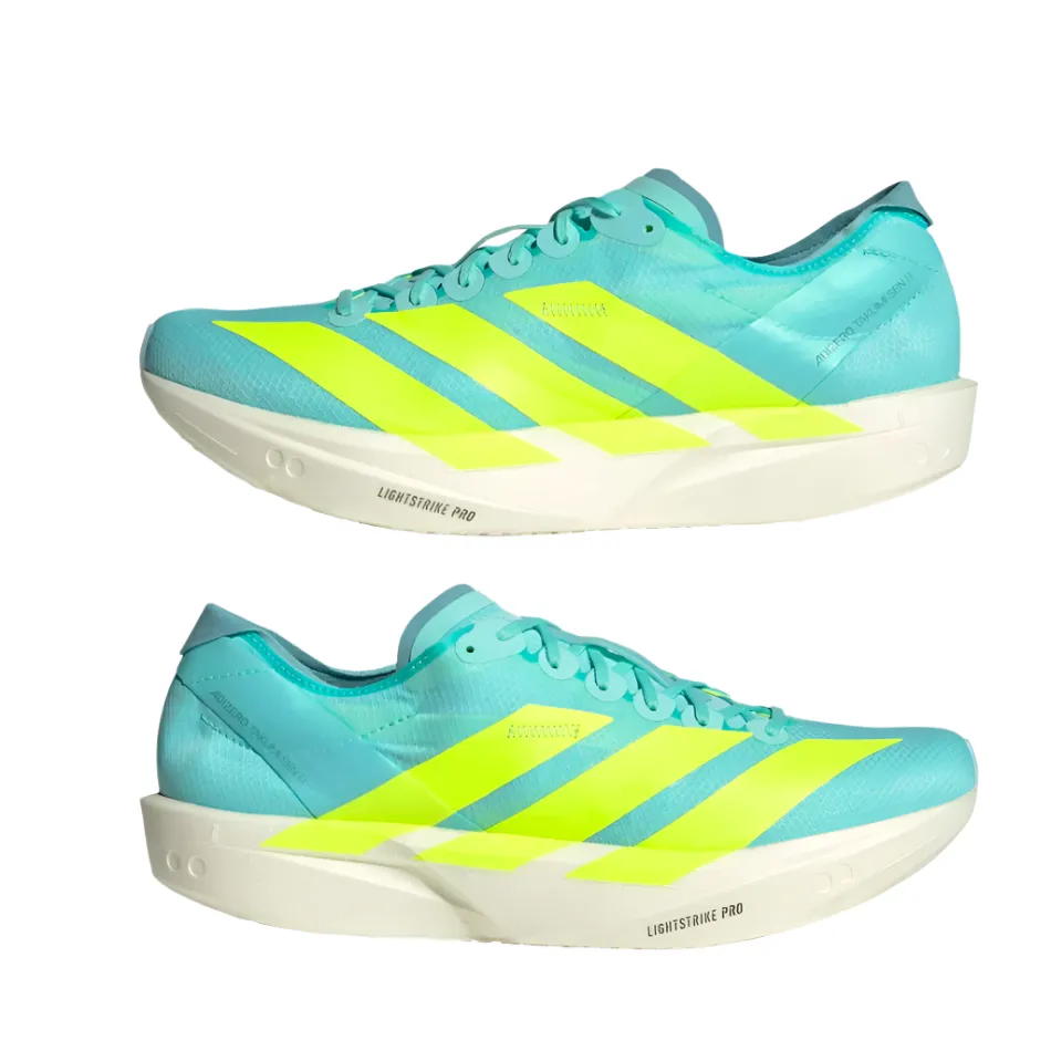 performance - optimized shoes functional - style shoes Adidas Men's Takumi Sen 11 Running Shoes in Flash Aqua/Zero Metalic /Mint Ton AW25