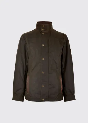 FlexFoldPackaging Carrickfergus Men's Waxed Cotton Jacket - Olive