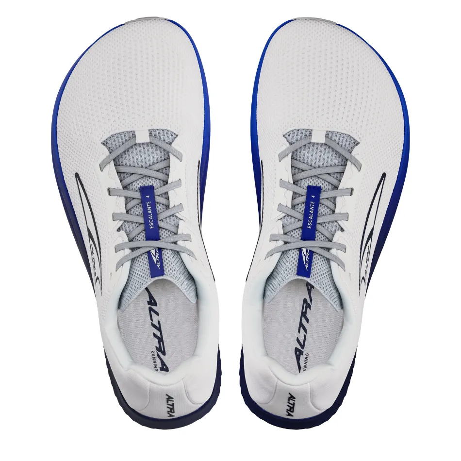 Reflective Safety Features Altra Men's Escalante 4 Running Shoes in White/Blue AW25