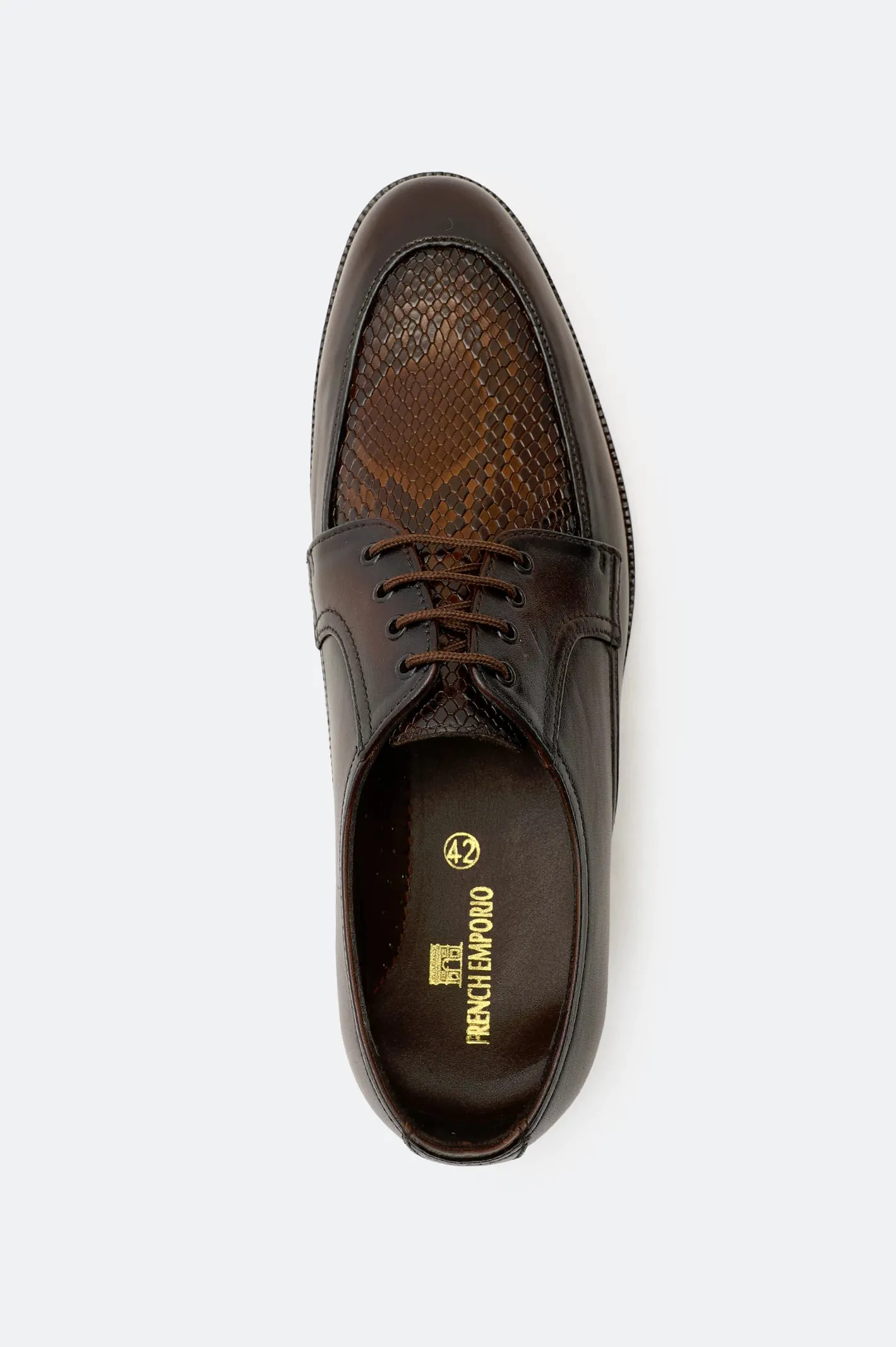 Adaptable Look Style Core Brown Derby Formal Shoes