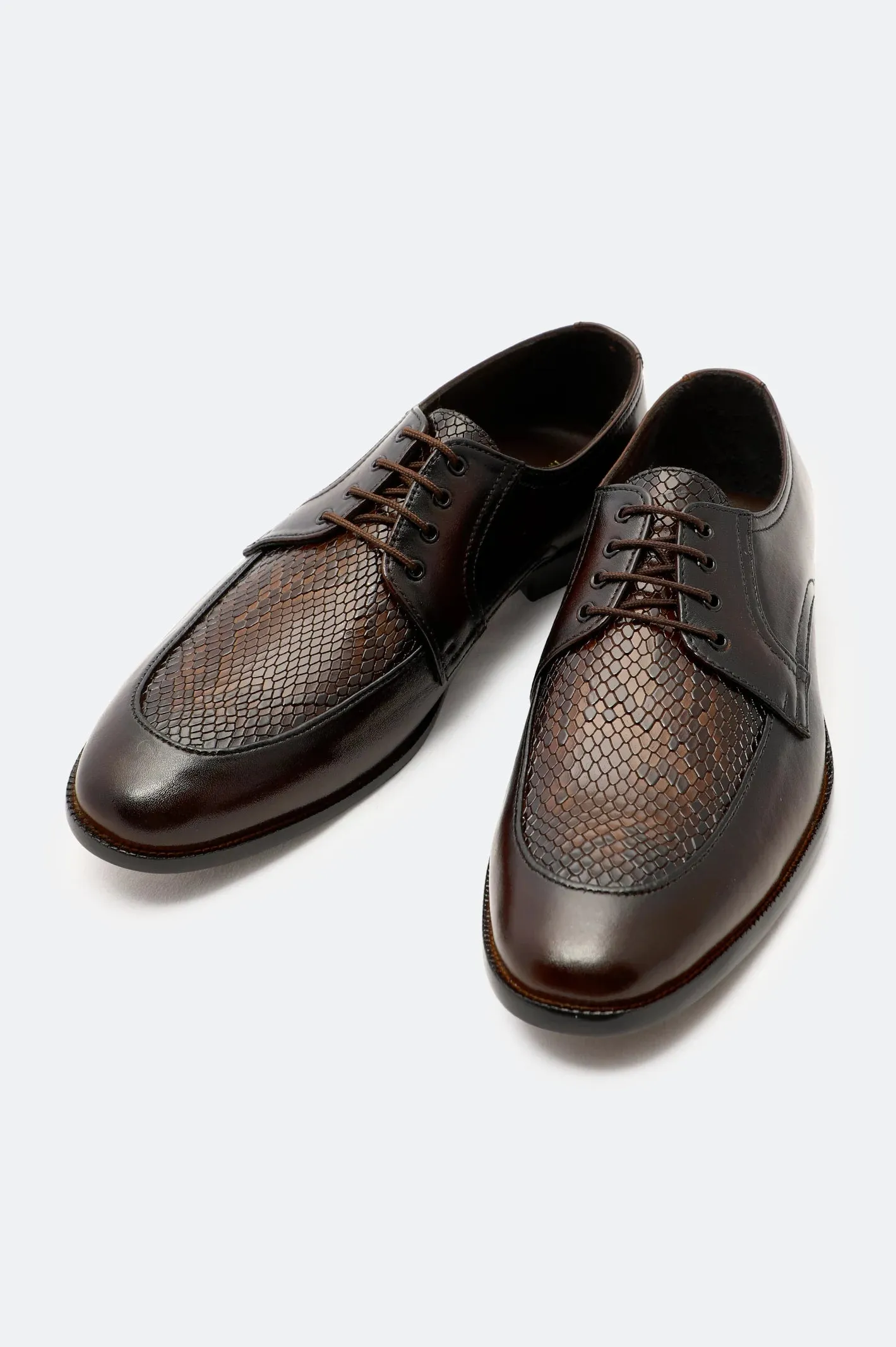 Brown Derby Formal Shoes Wear resistant Cultural Events