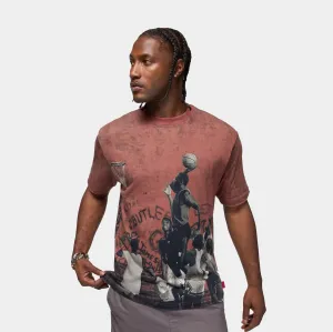 Air Jordan 85 Graphic Crew Mens Short Sleeve Shirt (Red/Black) Fuzz Free Surface Quick Layer