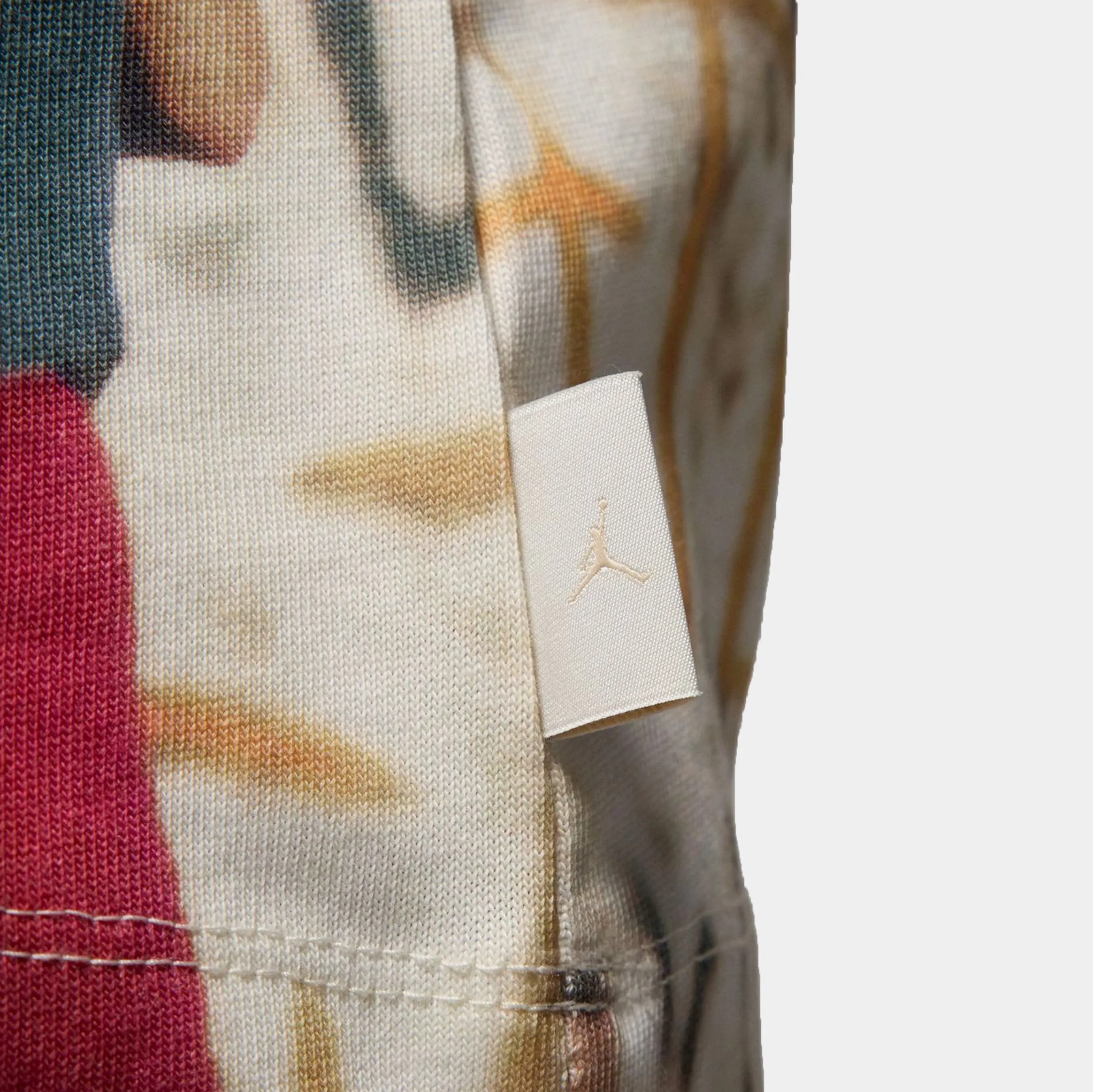 Curved Hemline Silk combination Air Jordan 85 Graphic Mens Short Sleeve Shirt (Sail/Legend Light Brown/Redstone)