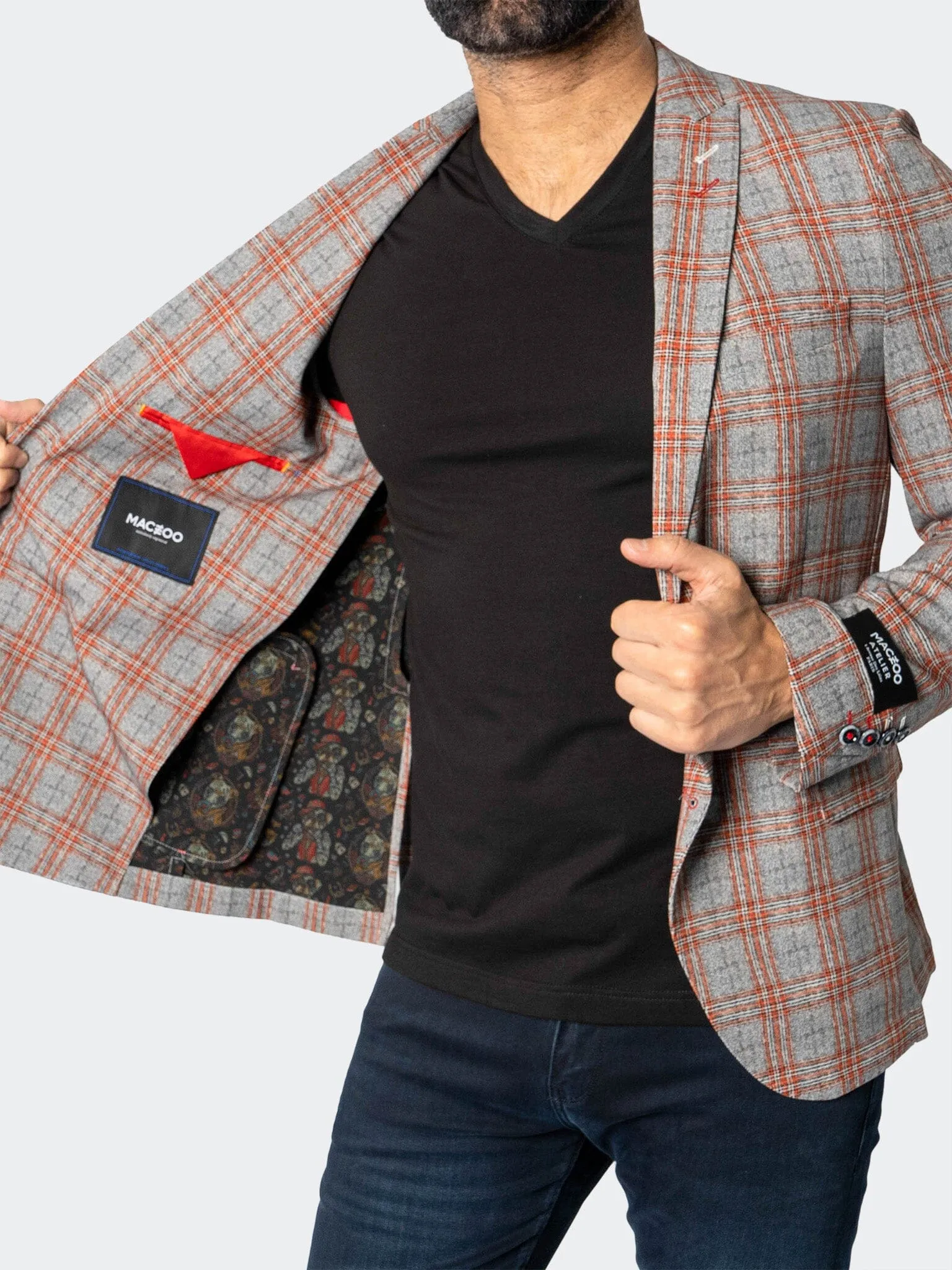 Blazer Unconstructed Descartes Spanish Orange Mid Length