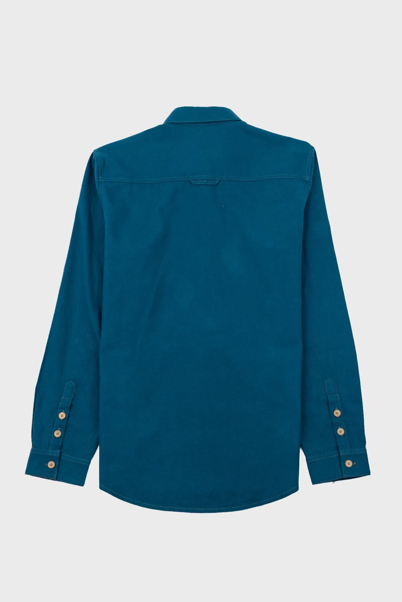 Premium Comfort Folk Relaxed Fit Shirt Storm Blue Flannel