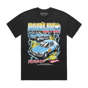 Slim fit sleekness Modern Outfit Algar's Auto body & paint - Blue Pacer tee - Garment Dyed