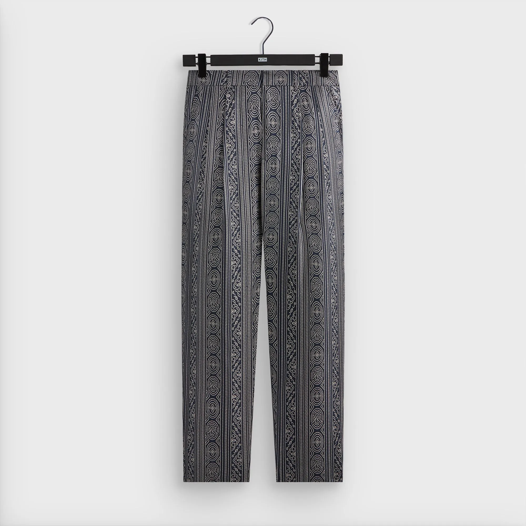 &Kin Batik Stripe Pleated Ari Trouser - Nocturnal Feminine Fit