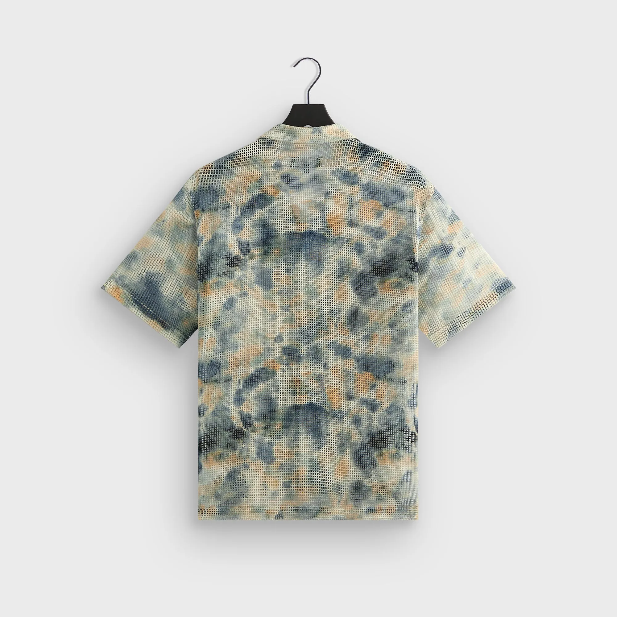 Detachable Lining Abrasion resistant Kith Cotton Mesh Thompson Camp Collar Shirt - Cyanotype