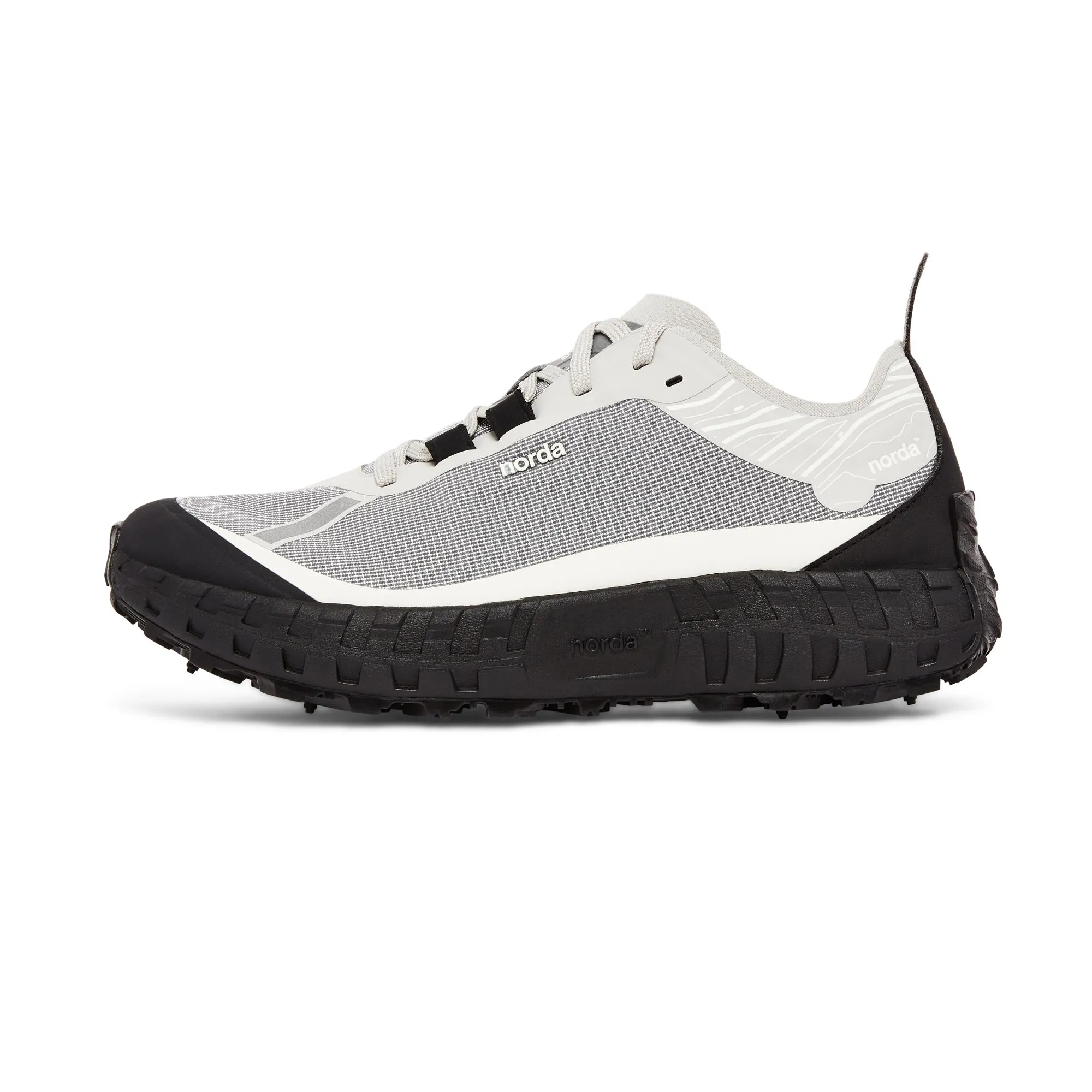 Norda 001A Trail Trainers Pewter Black Bio-Dyneema? & MegaGrip Rubber (Grey & Black) Fast pace High Rebound Midsole
