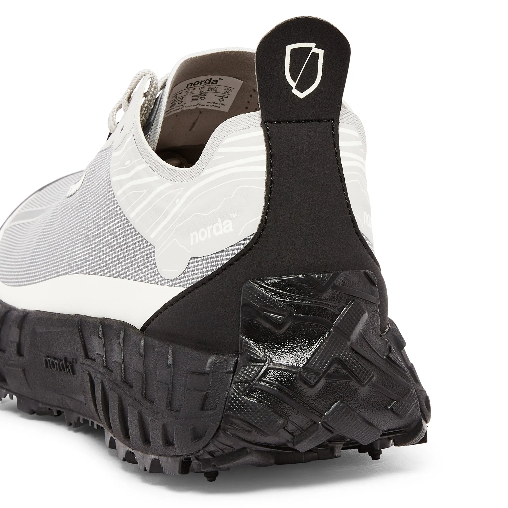 Toe Protection Easy Wear Norda 001A Trail Trainers Pewter Black Bio-Dyneema? & MegaGrip Rubber (Grey & Black)