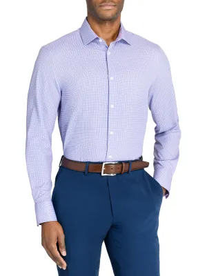 Tailored Silhouette Affordable Luxury STRIPE PERFORMANCE DRESS SHIRT