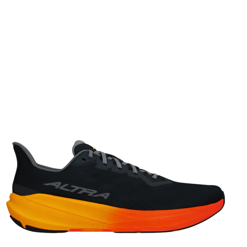Altra Men's Experience Flow 2 Running Shoes in Black/Orange AW25 PhylonMidsole LaceUp