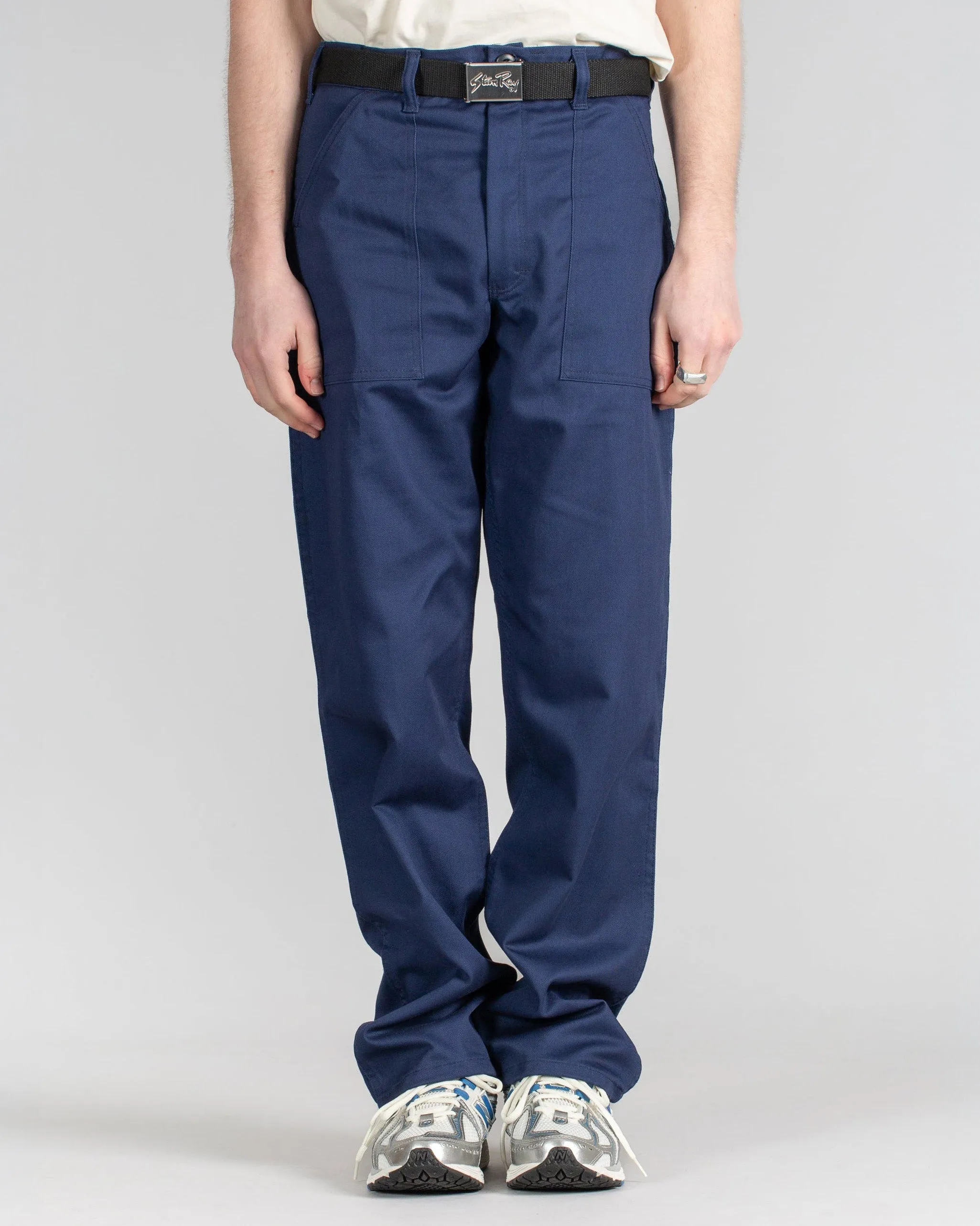 Stan Ray Made In USA OG Loose Fatigue Pants - Navy Twill Adjustable Belt Loops Easy Essentials
