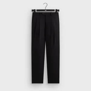 &Kin Kylan Pleated Trouser - Black Anti Slip Waistband Light Fabric