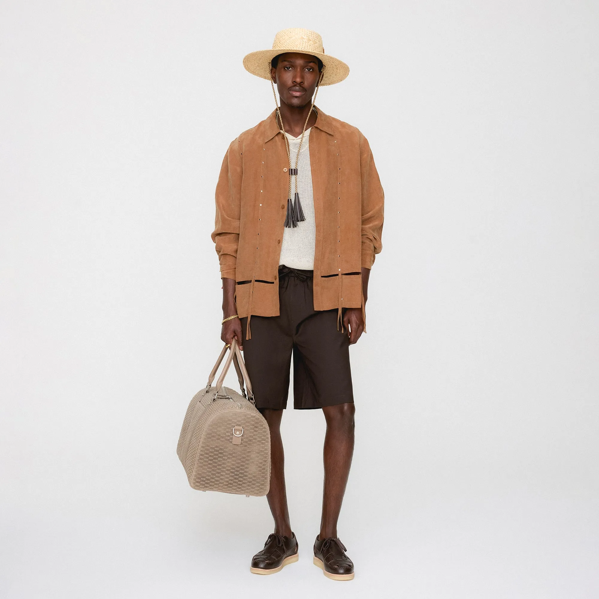 &Kin Ribbon Long Sleeve Boxy Collared Overshirt - Modsy Flame retardant Thermal Lining Tech