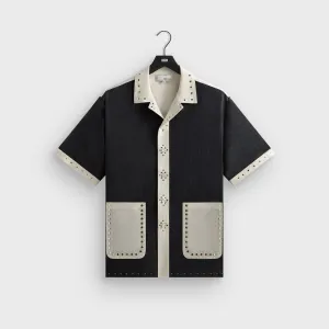 &Kin Sawyer Short Sleeve Camp Collar Shirt - Black AbrasionResistantSurface Heat Sealed Seams