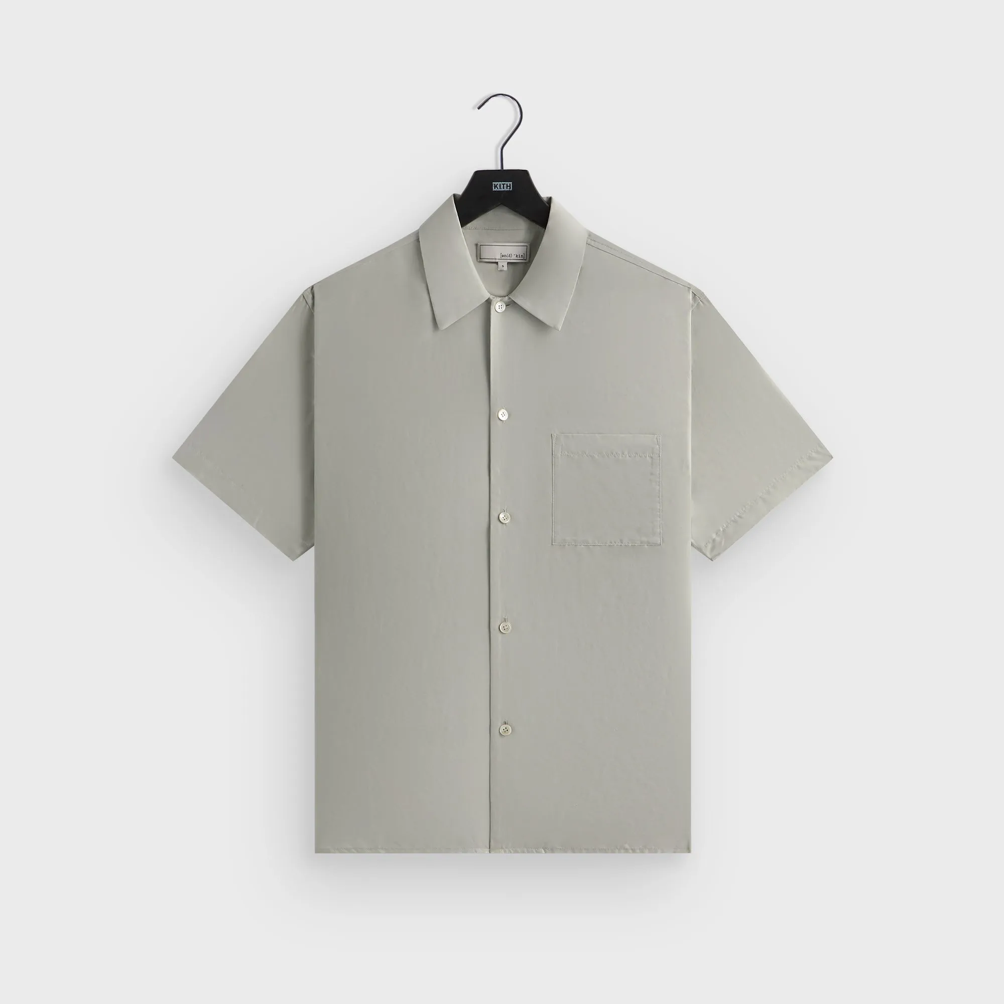 &Kin Silk Habotai Beckham Buttondown - Palais Flexible Material Simple Urban Layer