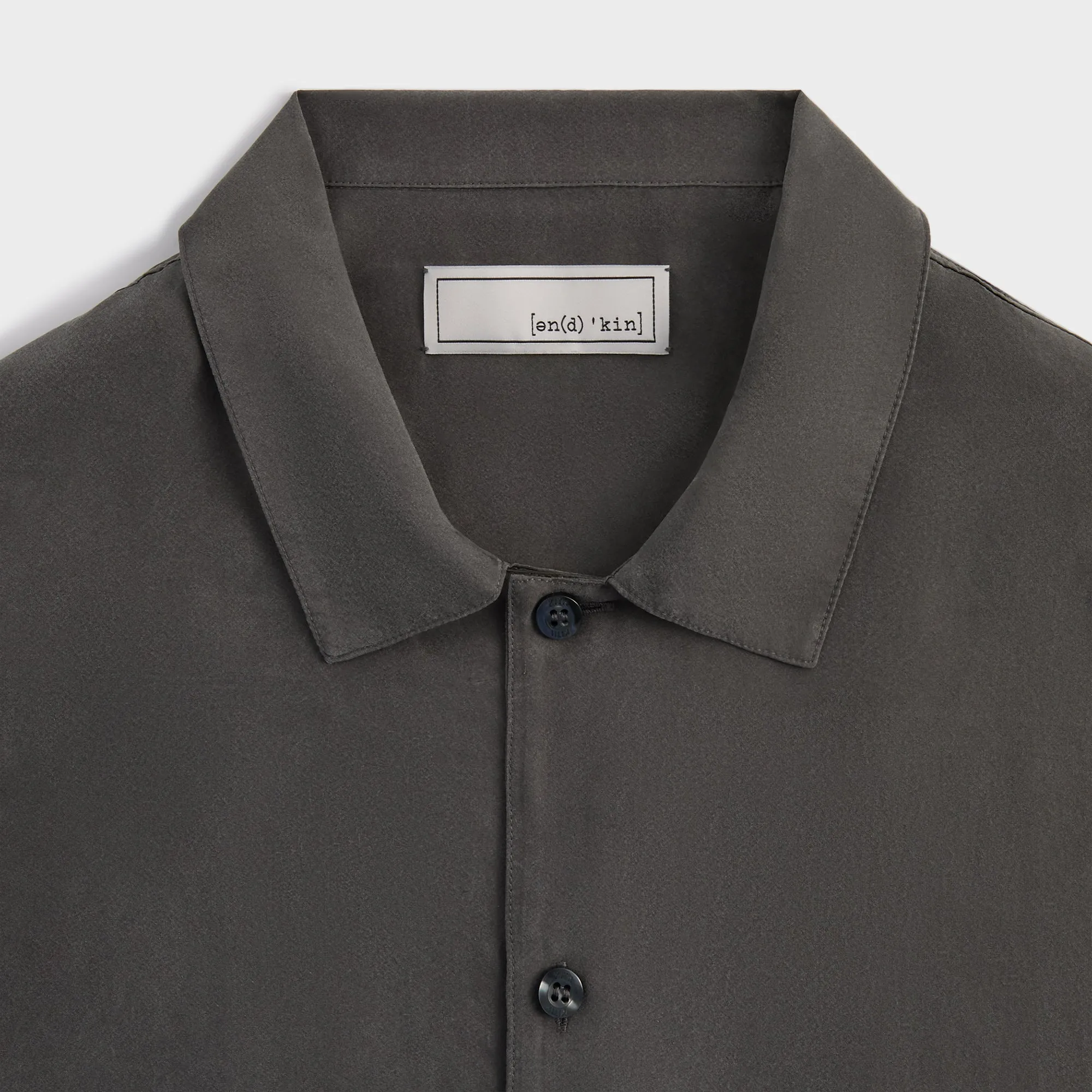 WaterproofDesign &Kin Silk Habotai Short Sleeve Reade Shirt -  Somber
