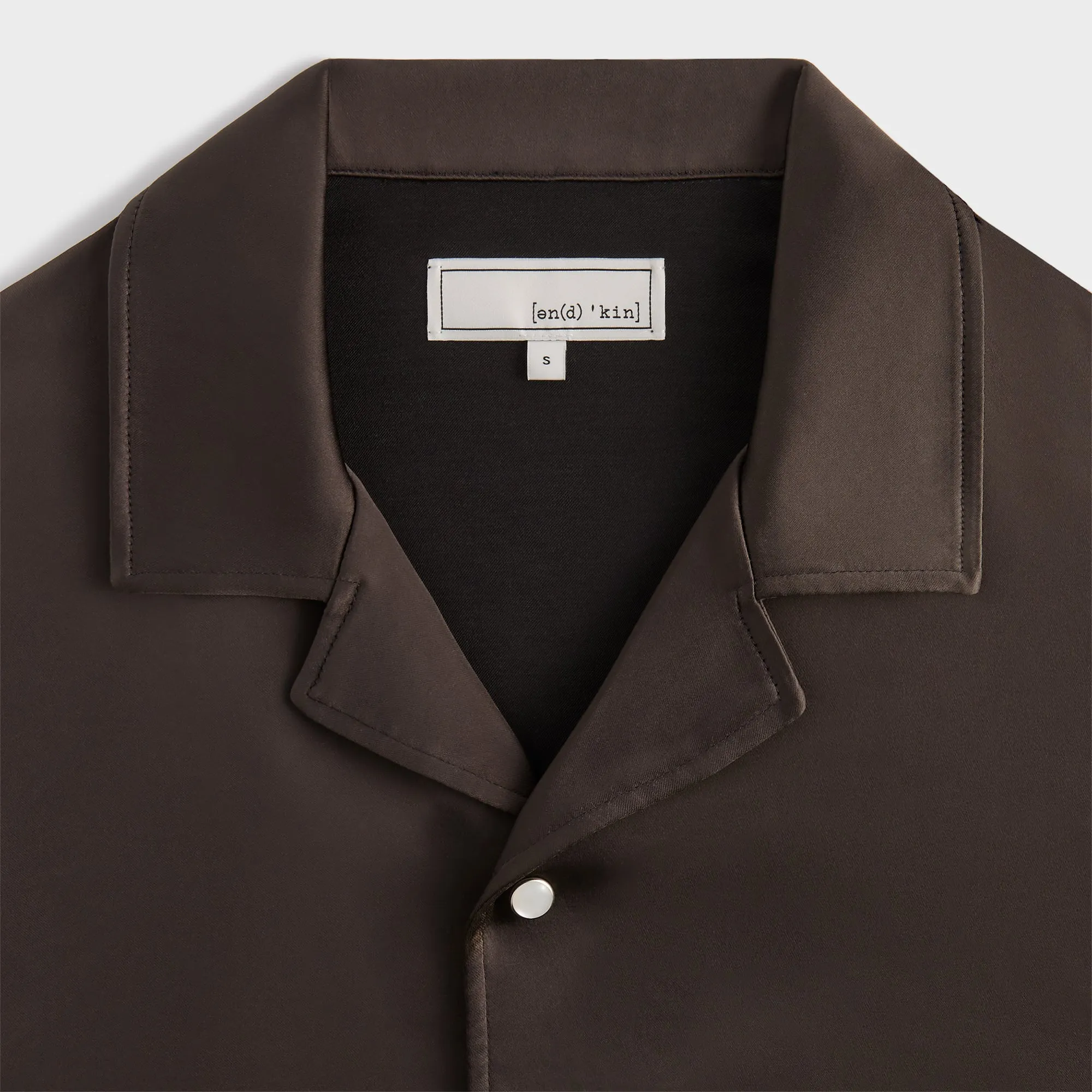 &Kin Washed Satin Landon Souvenir Shirt - Kindling Secure Closure System