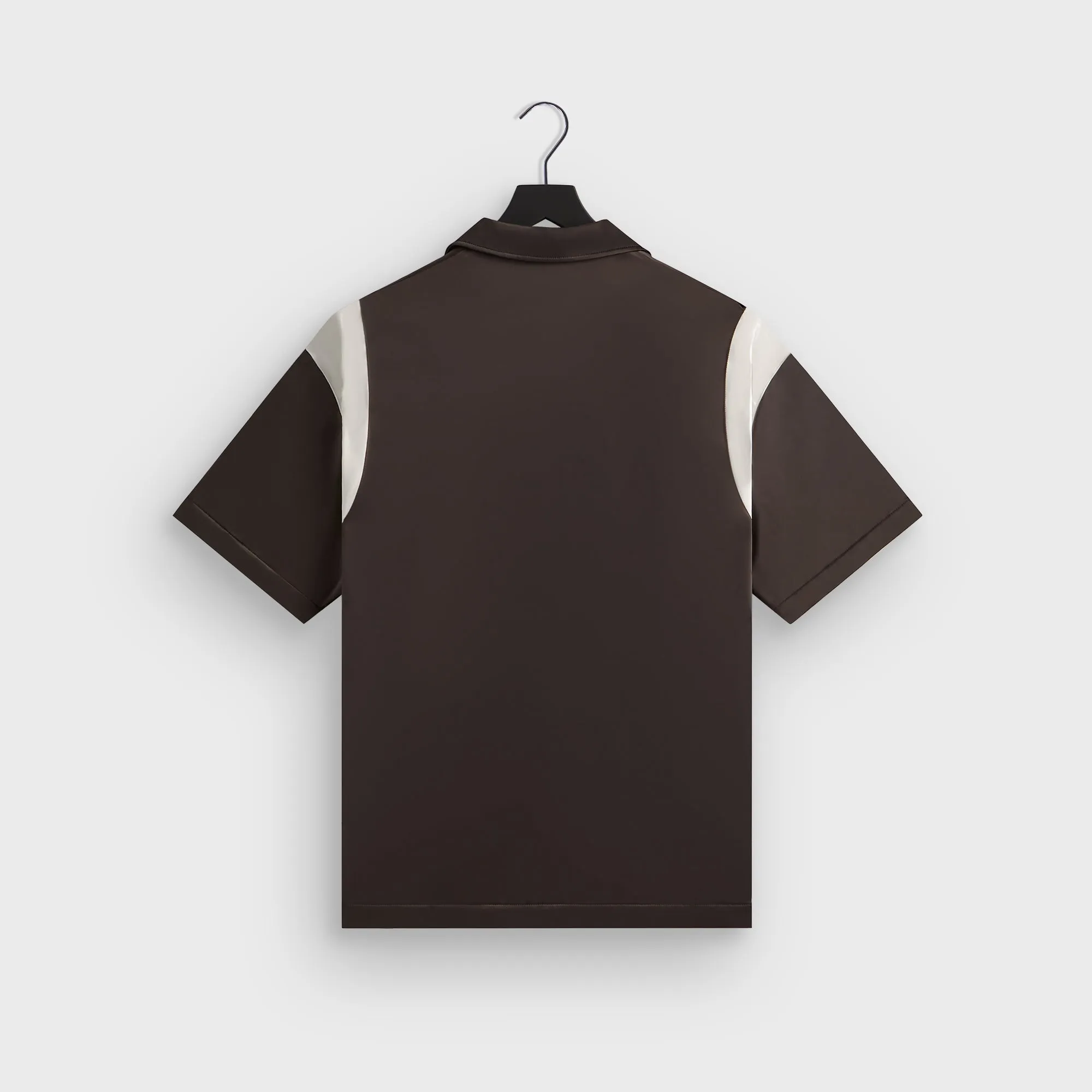 &Kin Washed Satin Landon Souvenir Shirt - Kindling Neutral Look Convertible Silhouette