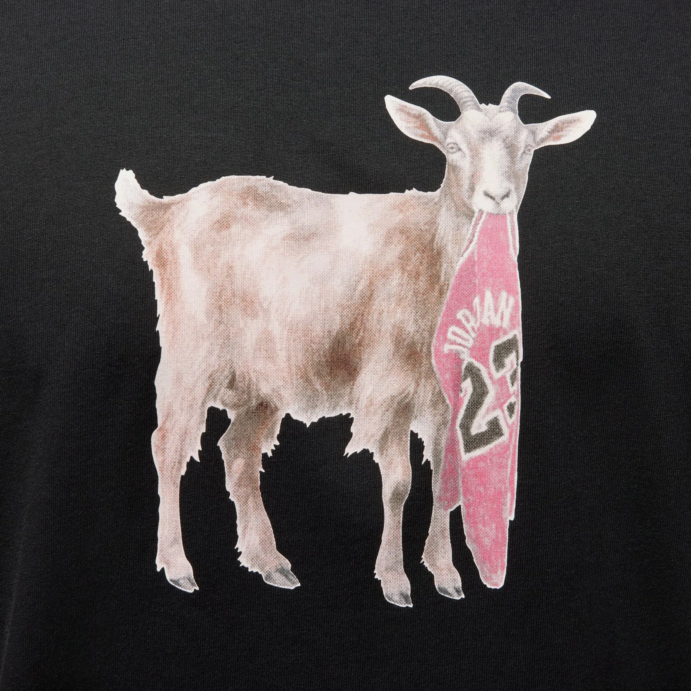 Goat Mens Short Sleeve Shirt (Black/White) Wrinkle Resistant Texture