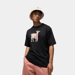 Goat Mens Short Sleeve Shirt (Black/White) Modern Smart Smooth Finish