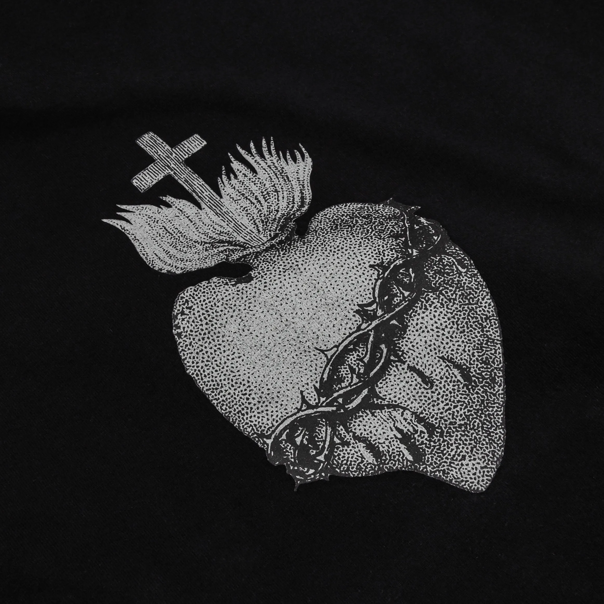 Lady Of Guadalupe Mens Short Sleeve Shirt (Black/Red) Versatile Wear