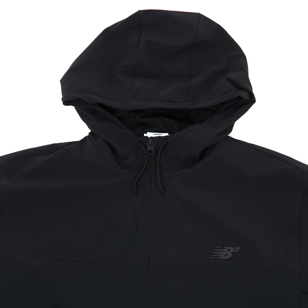 Numeric Woven Full Zip Jacket (Black) Clean Silhouette