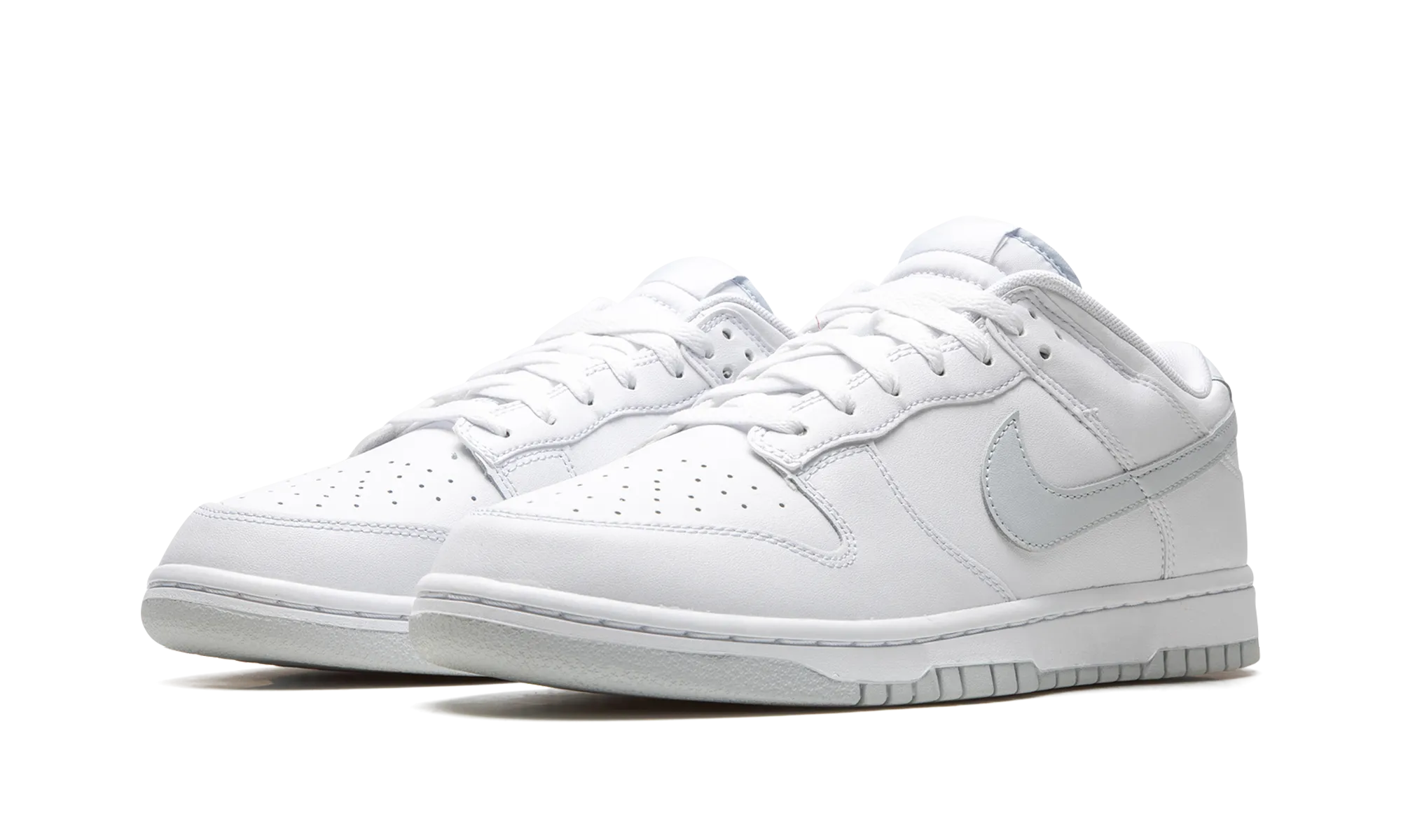 Quick Movement Leather Upper Dunk Low Retro "Pure Platinum"