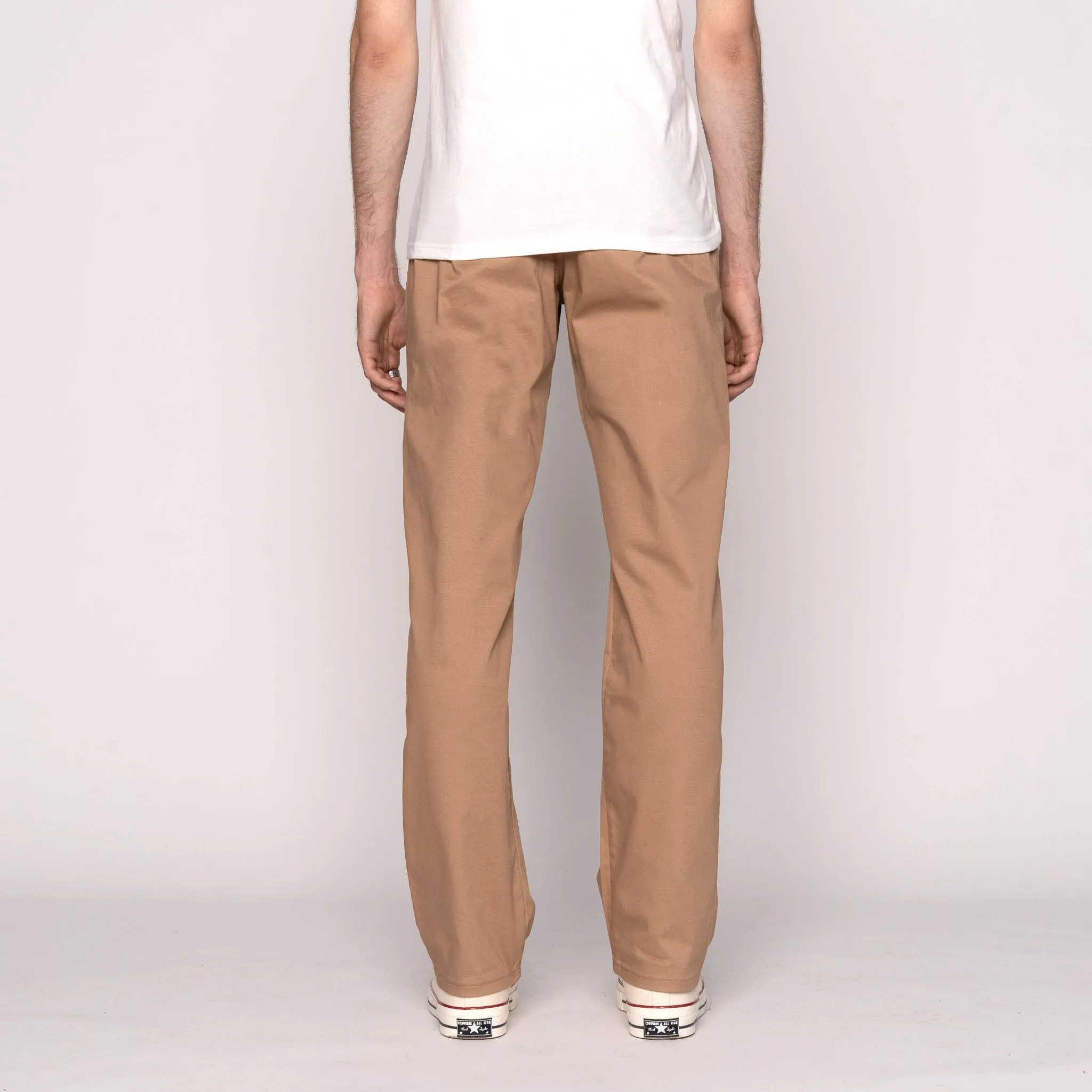 Straight Chino - Beige Stretch Twill Tear Resistant Fabric Wrinklefree