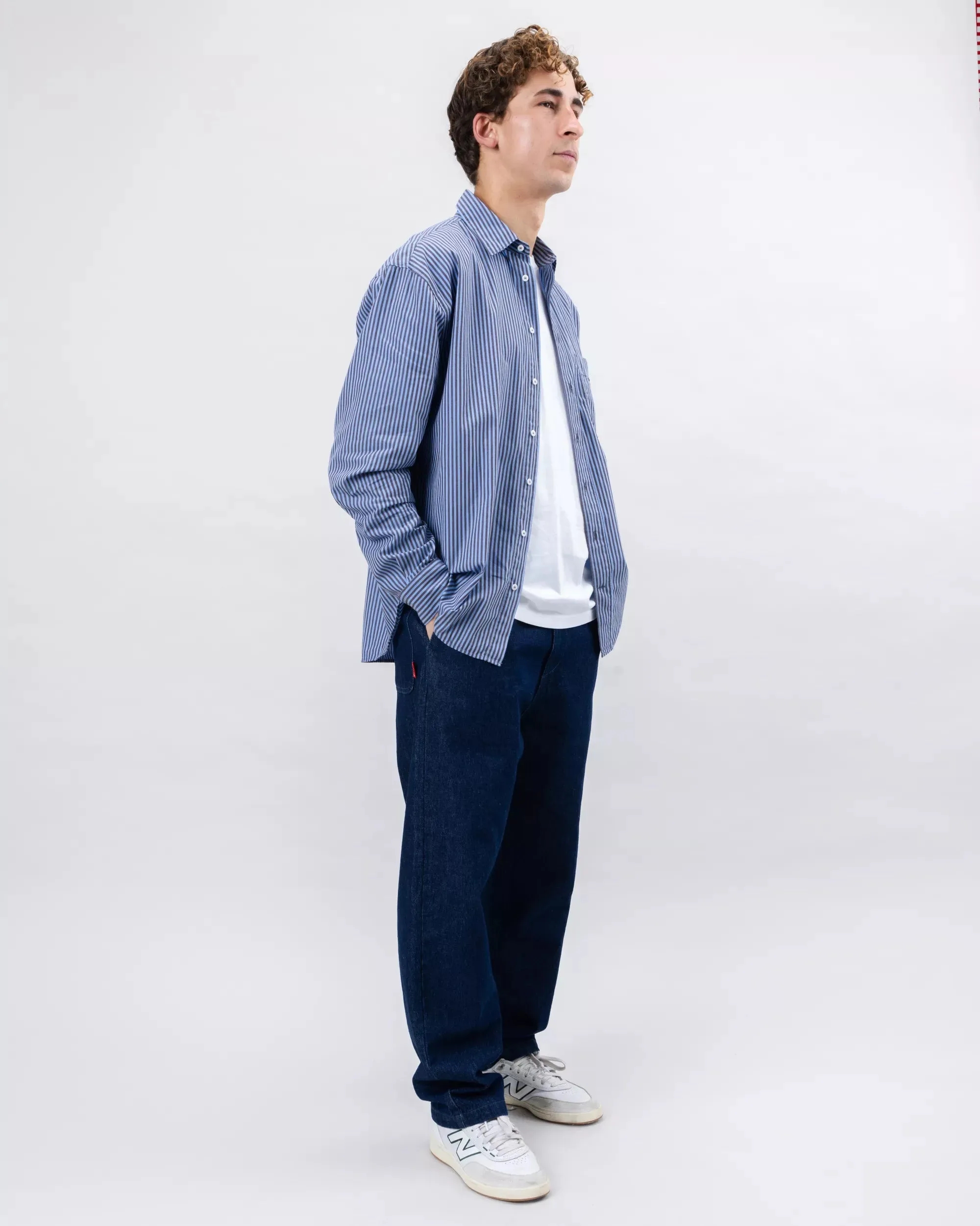 Relaxed Stripes Brava Gum Shirt Teen Fashion Layering Piece