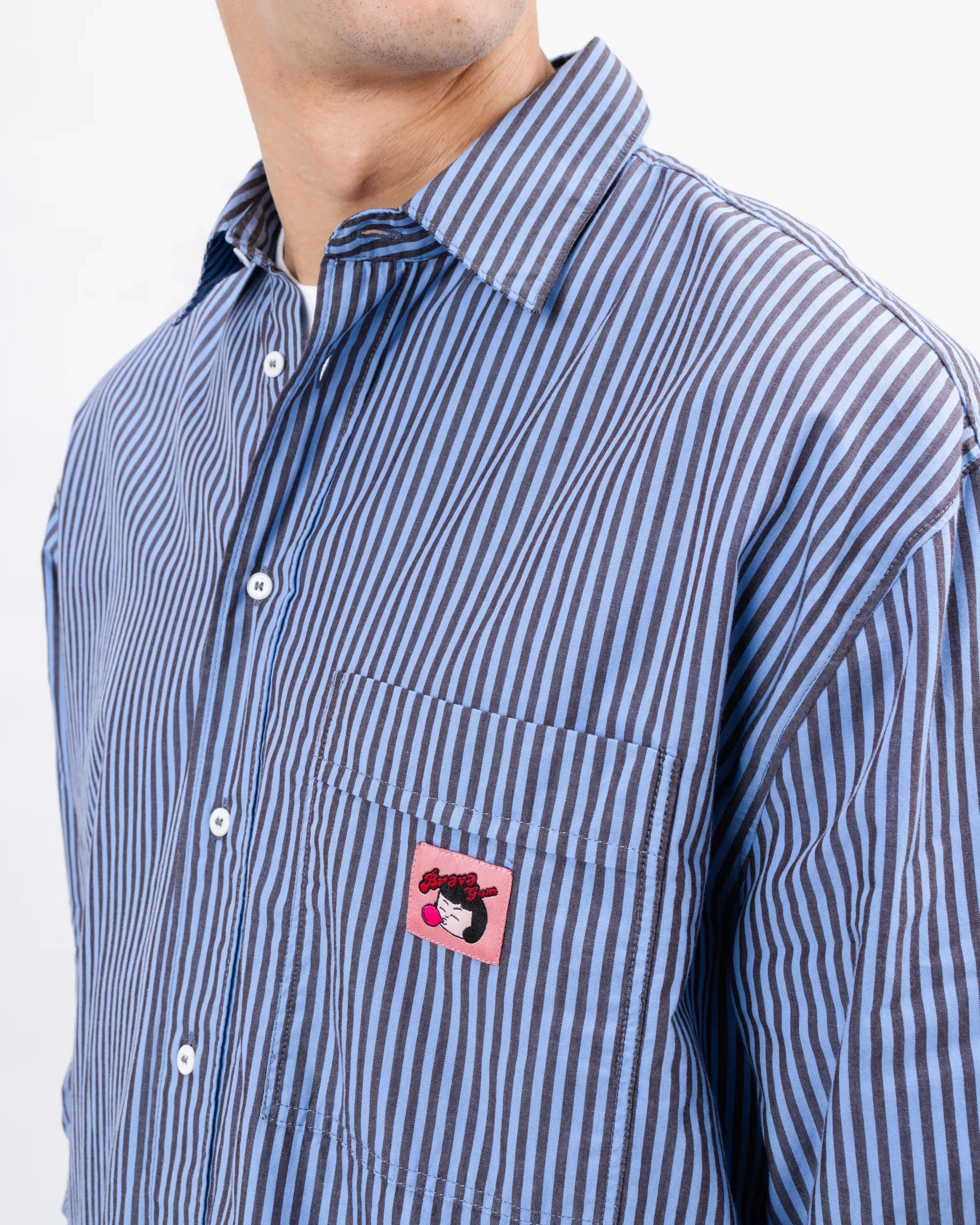 Relaxed Stripes Brava Gum Shirt Flexible Material