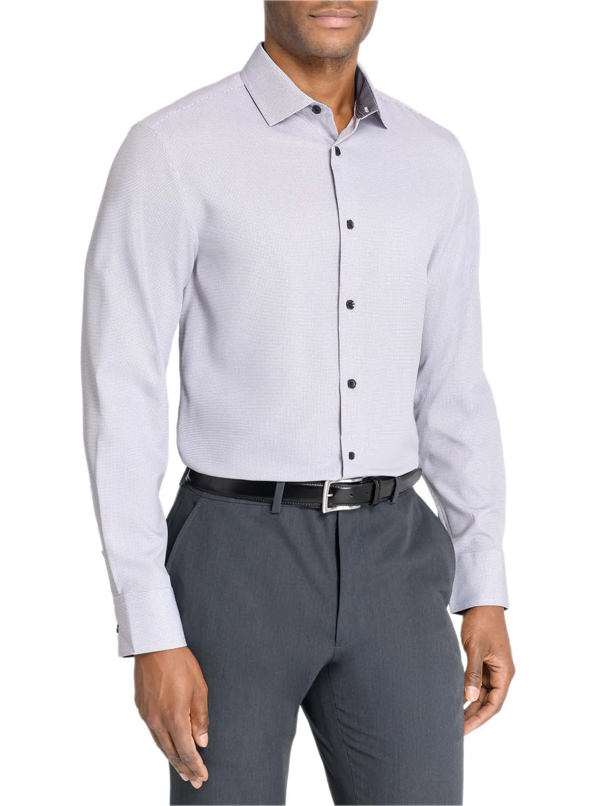 MICRO SQUARE GEO PERFORMANCE DRESS SHIRT elegant design