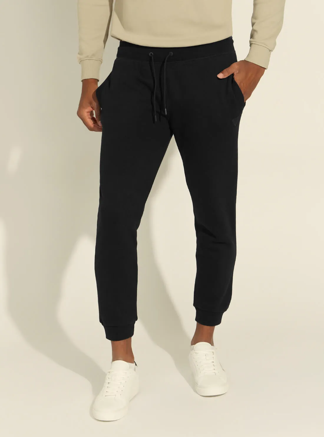 Eco Black Aldwin Active Trackpants AbrasionResistantFabric Mesh Panel