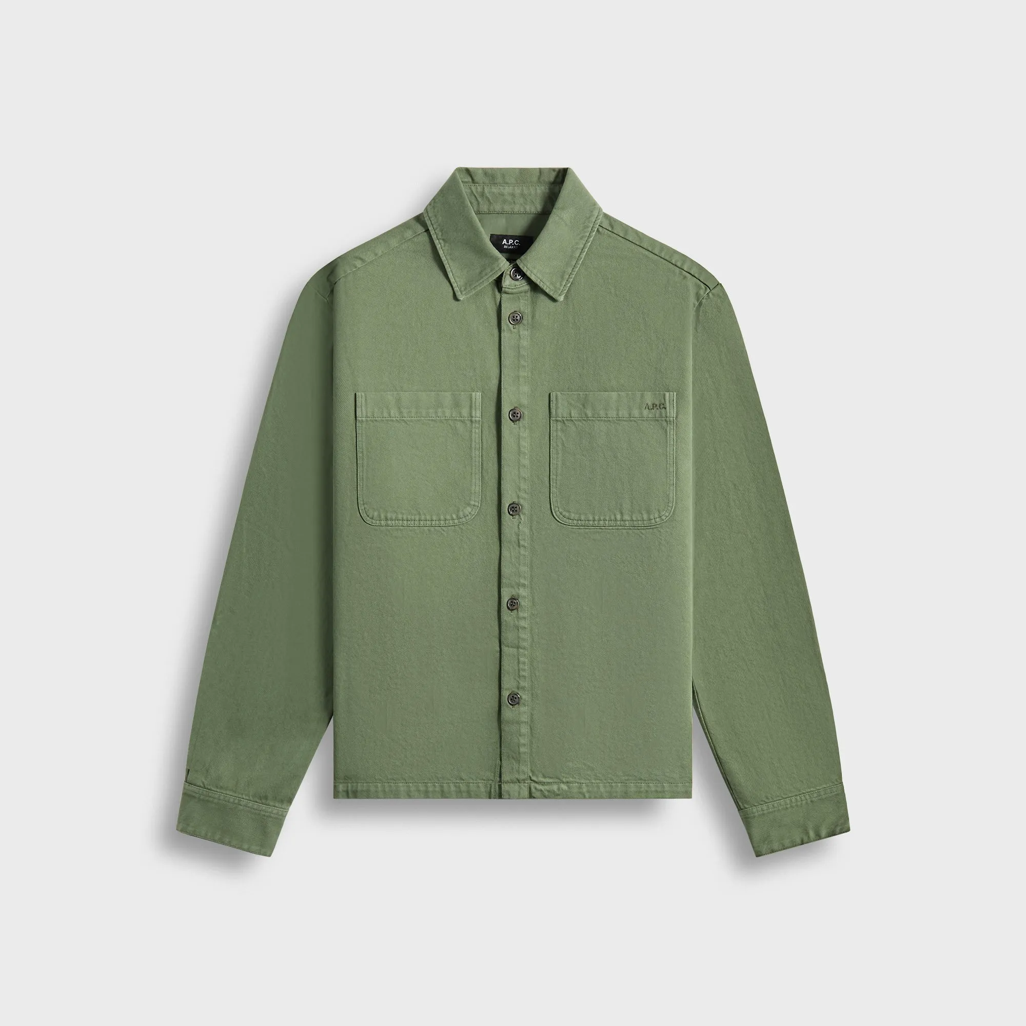 A.P.C. Surchemise Leon - Green Erasable Stains Treatment Checkered Style