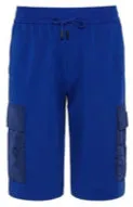 ID70141-Duno Royal Blue Rem Shorts yoga clothing Wrinkle resistant fabric