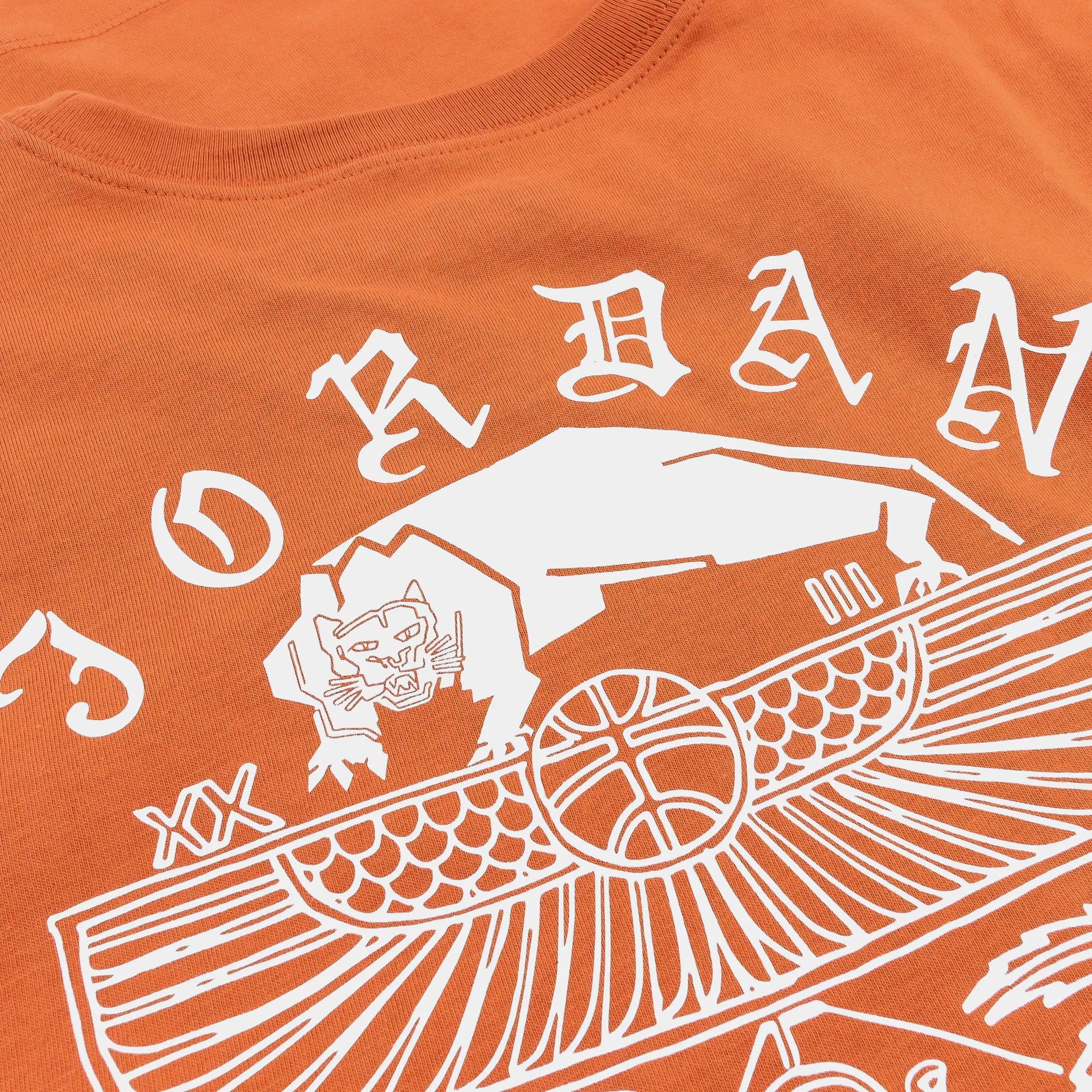 Artist Series by Umar Rashid Mens Short Sleeve Shirt (Orange) EcoFriendlyMaterial