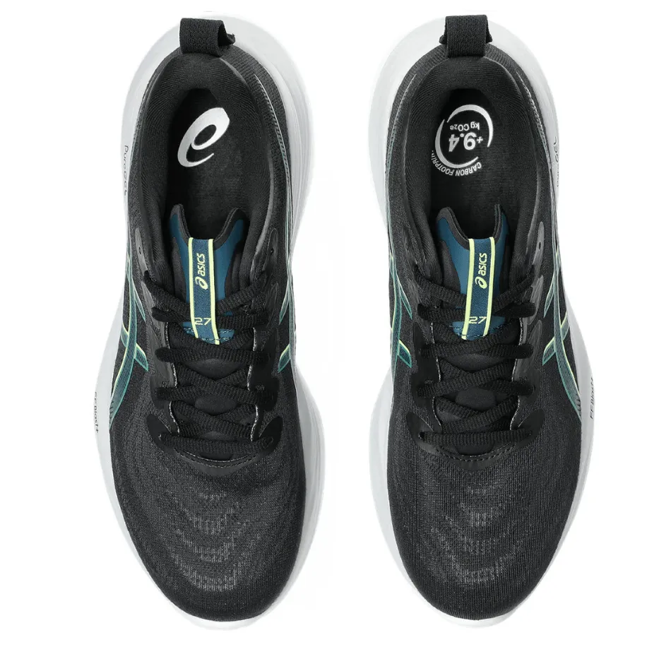 beach running shoes ASICS Men's GEL-CUMULUS 27 Running Shoes in Black/Lucid Yellow AW25