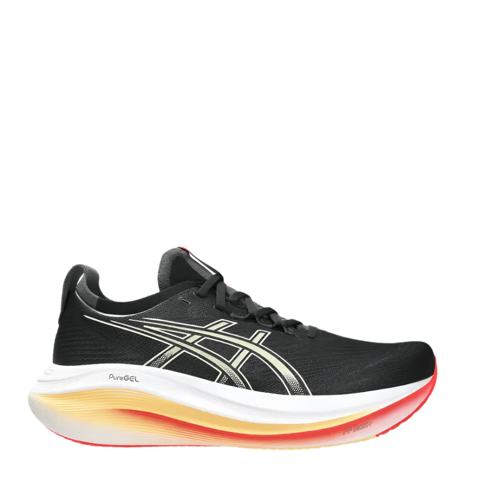 ASICS Men's GEL-NIMBUS 27 Running Shoes in Black/Kahki AW25 running for a dream running on a gravel track shoes
