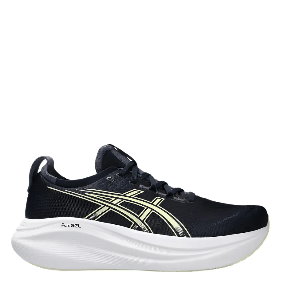 ASICS Men's GEL-NIMBUS 27 Running Shoes in Midnight/Vanilla AW25 professional running gear